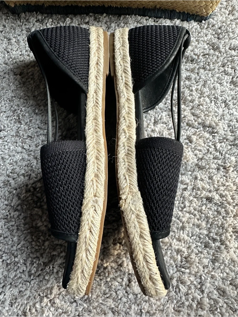 Eileen Fisher Black Espadrille Sandals